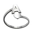 thumbnail image 2 of Xihbxyly Anillos de Moda, Anillos Abiertos Ajustables de Acero Inoxidable, Elegante Diseño de 26 Letras Inglesas, Accesorio de Joyería Llamativo, Ideal para Bodas, Fiestas, Compromisos y Banquetes, R, 2 of 2