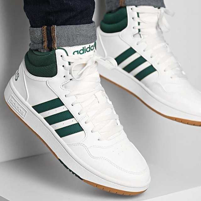 Ad-id-as Hoops 3.0 Mid Men's Athletic Shoe White Sneakers Trainers Footwear #570