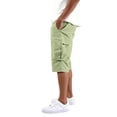 thumbnail image 4 of Kixjoy Men's Classic Cargo Stretch Short Lounge Big and Tall Outdoor Shorts Drawstring Tactical Work Mens Joggers with Pockets, Light Green 4XL, 4 of 9
