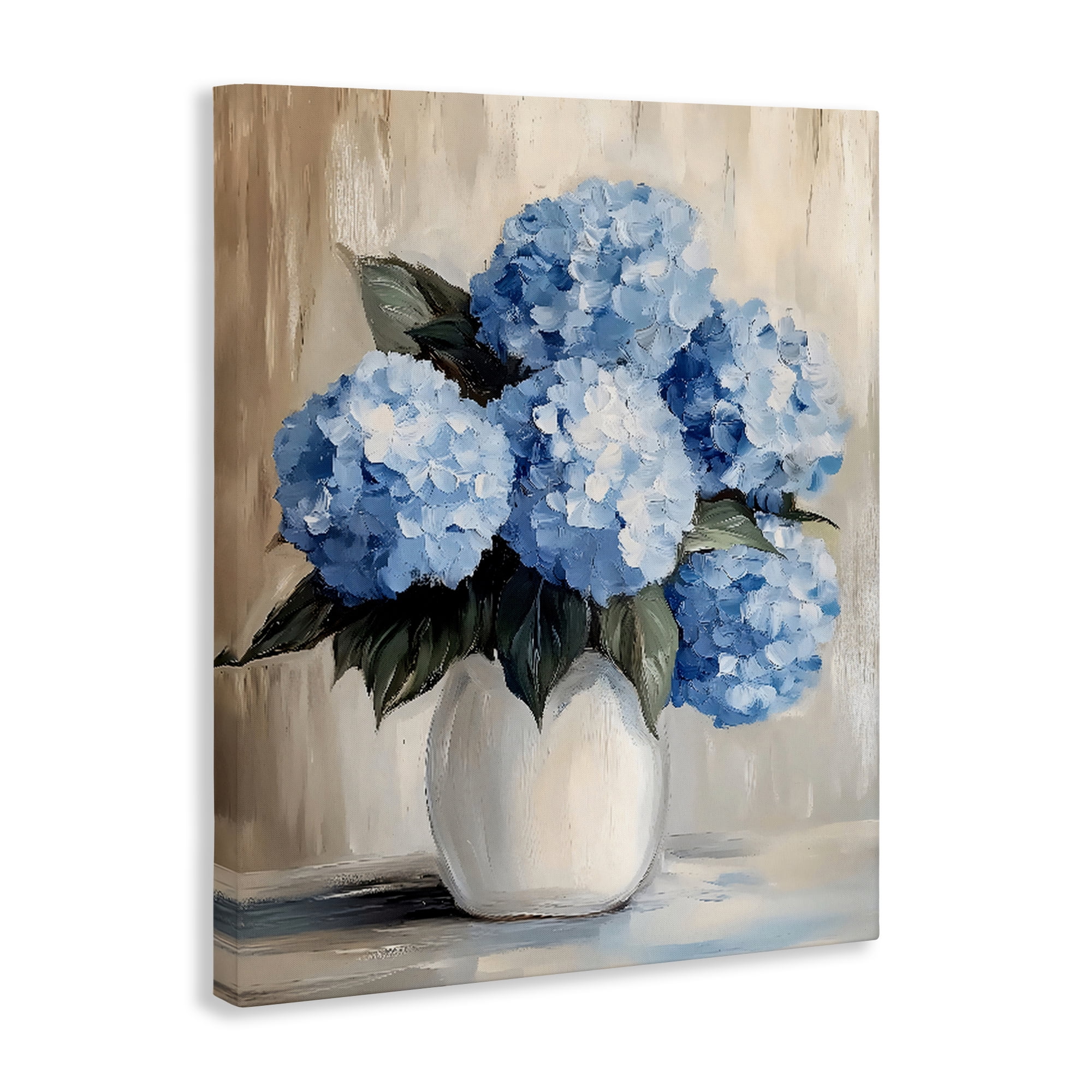 Stupell Industries Painted Hydrangeas in White Vase Canvas Wall Art, design by Creative Studio