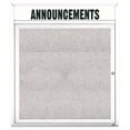 thumbnail image 3 of Aarco Products DCC3630RHIW 1-Door Illuminated Bulletin Board with Header - White, 3 of 3