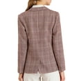 thumbnail image 4 of MODA NOVA Juniors Notched Lapel One Button Hip Length Houndstooth Blazer, 4 of 7