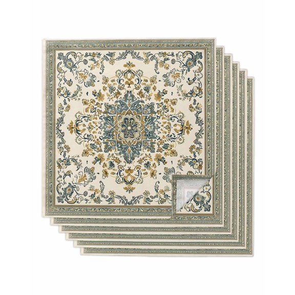 nqOlkjepod Sage Green Boho Cloth Napkins Set of 6 Reusable Dinner Napkins, Geometric Ethnic Southwestern Cocktail Napkin Washable Table Napkins for Wedding/Holiday Party/Baby Shower 20"x20"