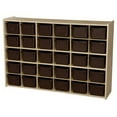 thumbnail image 2 of Contender Baltic Birch 30-Cubby Single Storage Unit w/ Brown Tubs - Assembled, 2 of 2