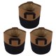thumbnail image 2 of Bolsa para plantas de tela no tejida, 3 uds., doble Color, 3 galones, bolsa para crecimiento de plantas para jardinería al aire libre, color caqui y negro con asa, 2 of 8