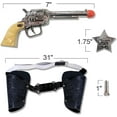 thumbnail image 4 of ArtCreativity Western Cowboy Toy Gun and Holster Set for Kids, Sheriff Badge and Belt Party Favors, Ages 3+, 4 of 7