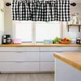 thumbnail image 6 of 2 Pack Buffalo Plaid Curtains, Valances for Windows, Farmhouse Window Treatment Decor Curtains, 16" x 56" Rod Pocket Valances, 6 of 7