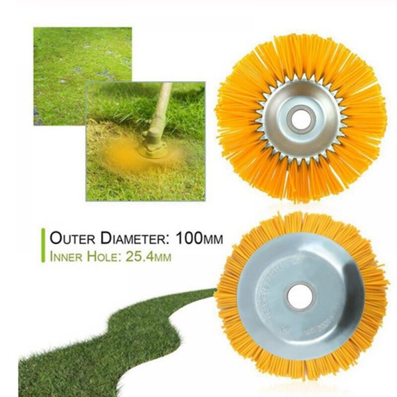 Cabezal De Acero Para Desbrozadora De 6 Pulgadas (150 Mm) | Cepillo Desmalezador Con Orificio De 25,4 Mm Y 4 Accesorios Para Malezas Y Musgo
