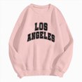 thumbnail image 4 of Towmus Women Long Sleeve Los Angeles Sweatshirts Casual Long Sleeve Raglan Shirts Cool Letter Print Pullover Tops, 4 of 5