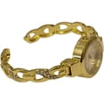 thumbnail image 4 of Blekon Collections Women's Crystal Embellished Twist with Round Face 25mm Metal Cuff Bracelet Watch, 4 of 5