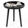 thumbnail image 1 of Costway 1 PCS Table d'Appoint Ronde Canapé Table Basse Bout de Canapé Table d'Accent Table de Nuit Mobilier pour la Maison Noir, 1 of 10