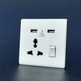 thumbnail image 4 of HOARBOEG Multi-functional 5-hole Universal USB Wall Outlet For Worldwide Use Two USB- Holes Overload Protection Flame-retardant Material Clearance Sale, 4 of 8