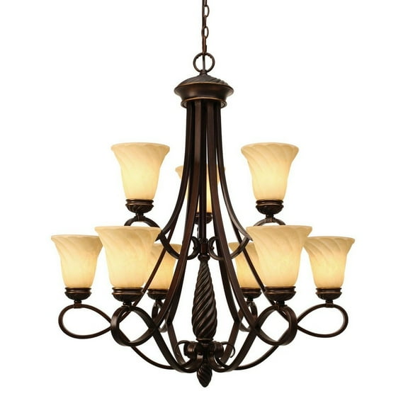 Chandelier 9 Light in Variety Of Style 37.5 inches High By 33.5 inches Wide Bailey Street Home 170-Bel-735570