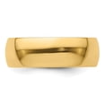 thumbnail image 3 of Auriga Fine Jewelry 14K Yellow Gold 7mm Lightweight Half Round Wedding Band for Men Size 14, 3 of 5