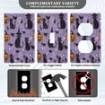 thumbnail image 3 of Yayeee Blank Wall Plate Cover 1-Gang 4.5"x2.7" Home Unused Decorative Outlet, Halloween Cats, 3 of 7
