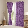 thumbnail image 3 of Manfei Retro Damask Blackout Curtains Set of 2 (52x84 Each),Vintage Victorian Floral Window Curtains,Purple Black Curtains and Drapes For Men Women,Luxury Bedroom Decor, 3 of 6