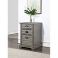 thumbnail image 2 of Traditional Three Drawer Wood File Drawer Storage Cabinet Gray, 2 of 8