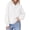 White, variant on PRETTYGARDEN Women's Quarter Zip Pullover Oversized Sweaters Collared Neck, Long Balloon Sleeve, Jumper Tops, Soft Cozy Knit, Ribbed Hem, Loose Fit, Fall Outfits, Winter Fashion Clothing