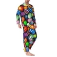 thumbnail image 2 of Sikiie Easter Eggs2 Mens Pajama Set, Soft Warm Long Sleeve Sleepwear, Cozy Button-Down Pjs for Men-X-Large, 2 of 7