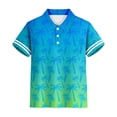 thumbnail image 4 of Glisme Big Boys Graphic Polo Shirt Short Sleeve Tee Summer Beach Quick Dry Boys Tops, 4 of 4
