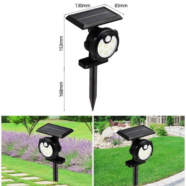 Lámpara de pared solar de un solo cabezal con 36 LED, lámpara de jardín exterior con inducción del cuerpo humano, iluminación impermeable para vallas domésticas, lámpara de calle pequeña