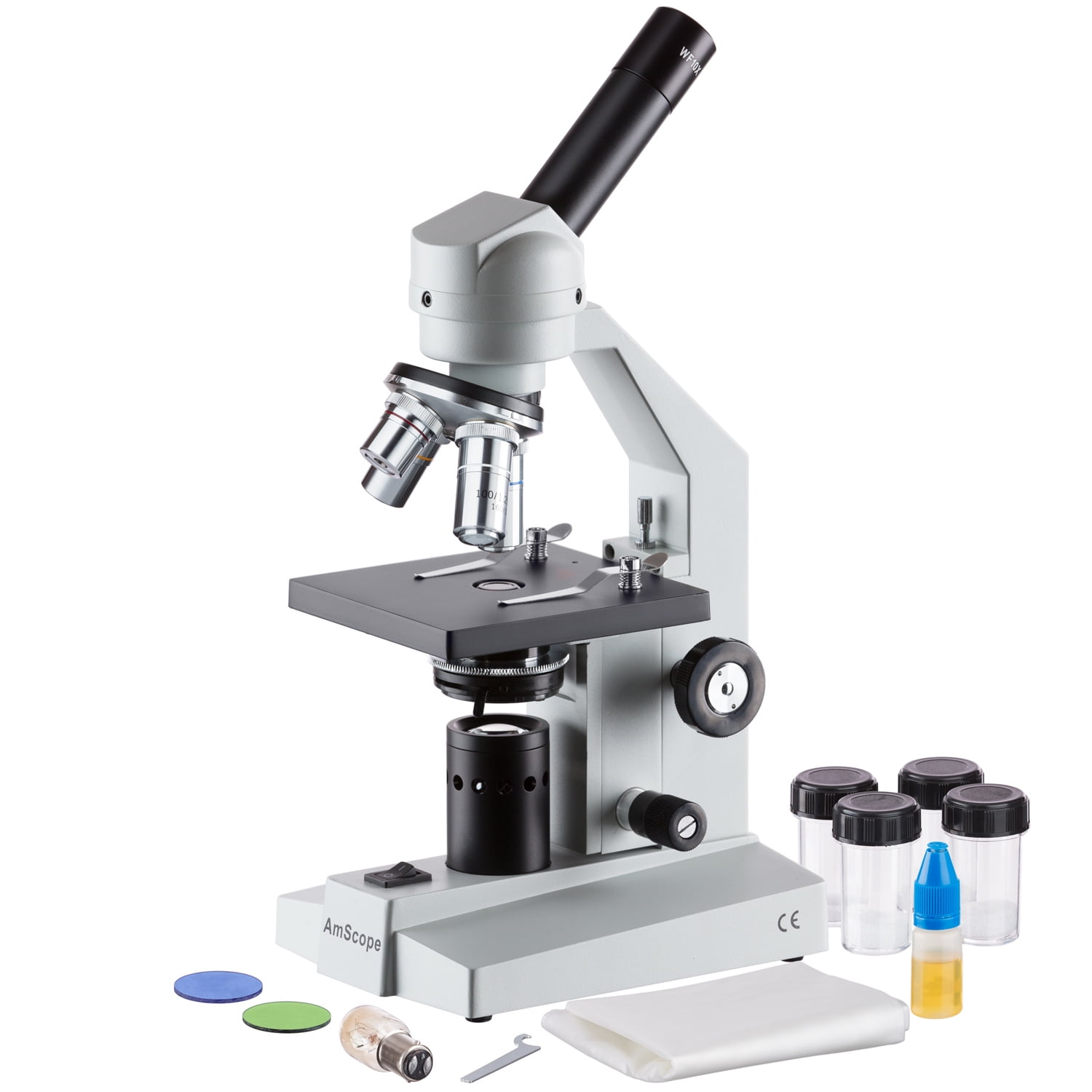 AmScope 40x1000x Advanced Home School Compound Microscope New