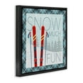 thumbnail image 4 of Stupell Industries Snow Much Fun with Plaid Landscape Painting Black Floater Framed Canvas Art Prints Wall Art, 18 x 18, 4 of 10