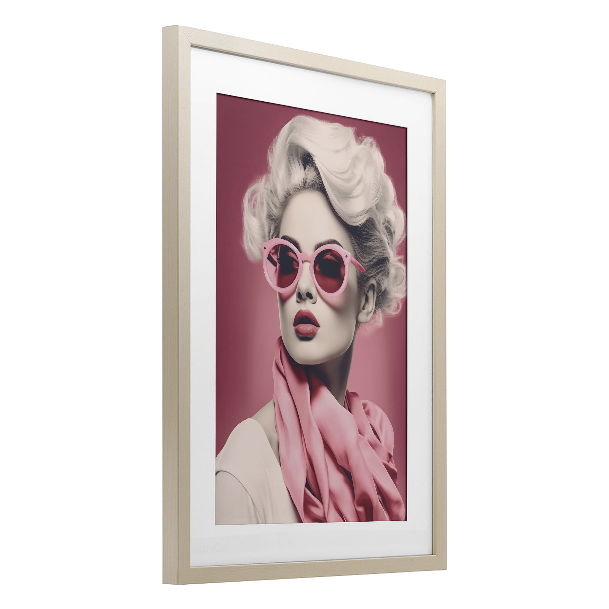 Stupell Industries Iconic Retro Chic Portrait Birch Framed Print Under Glass, design by Andrea Haase