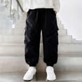 thumbnail image 5 of SUXIAN Boy Pants Youth Cargo Jogger Trousers Fashion Casual With Adjustable Ankle For Teenagers Comfortable Daily Wear Toddler Pants Black 9-10 Years, 5 of 6