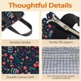thumbnail image 4 of Pioneer Flower Floral Print Pattern Insulated Lunch Bag for Women & Adults,Large Portable Soft Cooler Lunch Bag,Thermal Food Storage Tote with Pearl Cotton,8.66L,8.75x5.75x9.5 Inch, 4 of 6