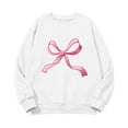 thumbnail image 6 of Miluxas Bow Sweatshirt Girls Valentine Tops Long Sleeve Crew Neck Pullover Tops Cute Love Print Casual Sweatshirts, 6 of 7