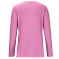 thumbnail image 6 of Chbgutlmr Womens Tops Long Sleeve Button V Neck Knitted Blouse Casual Loose Fall Solid Color Tunic Tops, 6 of 7