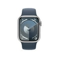 thumbnail image 2 of Apple Watch Series 9 With Blood Oxygen. GPS + Cellular 41mm Silver Aluminum Case with Storm Blue Sport Band - S/M., 2 of 10
