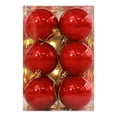 thumbnail image 2 of 12 Pcs Christmas Decorations Tree Ball Ornaments, Exquisite Christmas Ball Pendants for Window Display Christmas Home Party Decoration 2.36 Inch Red, 2 of 4