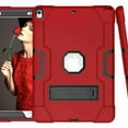 thumbnail image 5 of For iPad Pro 10.5 2017 A1701 A1709 Case, Dteck Shockproof [Full-Body] Hybrid 3-Layer Drop Protection Rugged Case Kickstand [HD Screen Protector] Cover , Red+Black, 5 of 7