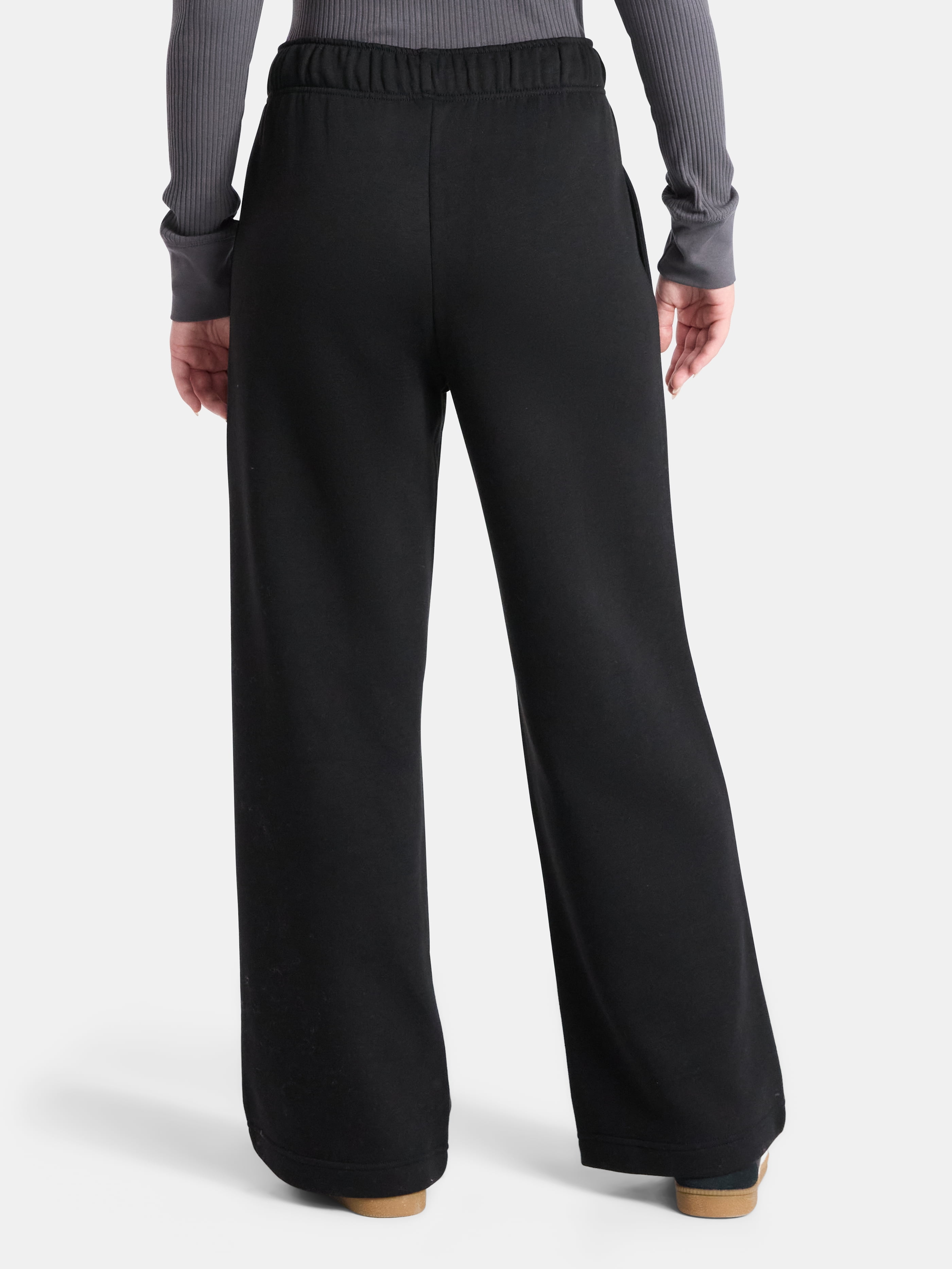 No Boundaries Wide-Leg Foldover Fleece Pants, 30'' Inseam