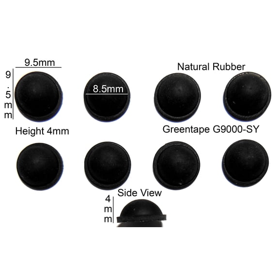 VATH Self Adhesive Rubber Feet 9.5mm(L)x 9.5mm(W)x 4mm(H) 8pcs [RB32]