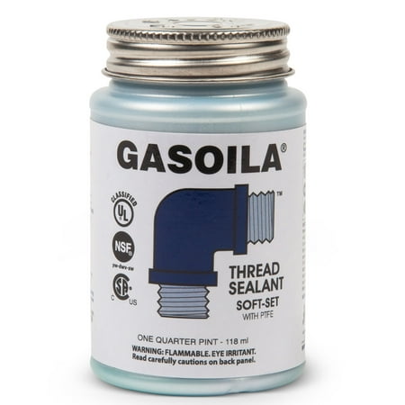 Gasoila Soft-Set Thread Sealant with PTFE, 1/4 pt