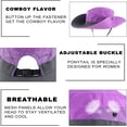 thumbnail image 5 of Zukuco Women Sun Hat Outdoor Summer UV Protection Wide Brim Foldable Fishing Hats with Ponytail Hole, 5 of 7