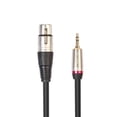 thumbnail image 4 of El enchufe XLR de PVC de aleación de zinc el XLR3F al cable TRS de 3,5 mm en ángulo 180cm shamjiam Cable de micrófono, 4 of 9