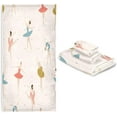 thumbnail image 7 of Towel Set of 3, Ballet Dancers 1 Bath Towel, 1 Towel, 1 Small Square Towel, Strong Soft and Compact Absorbent Yoga Gym Hotel Excellent Choice. Washcloth Gift, 7 of 7