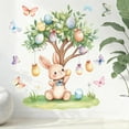 thumbnail image 6 of Gumesh Removable Easter Decorations Window Stickers, Spring Bunny Egg Tree Static Clings for Kids, Home Glass Door Decals, Easter Egg Hunt Party Supplies, 6 of 9