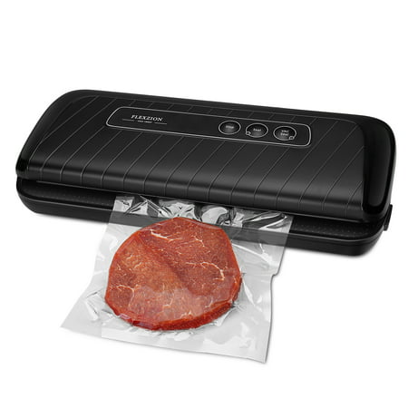 Vacuum Sealer - Automatic Vacuum Air Sealing Machine System with Bags, Rolls, Vacuum Hose Starter Kit for Dry, Moist, Fresh Foods Storage, Food Preservation Saver, Sous Vide