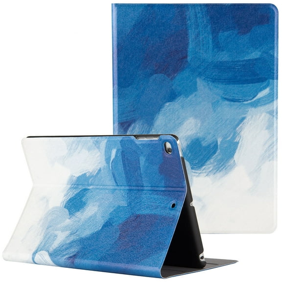 Marble Pattern Case for Apple iPad Mini 5 (2019) and iPad Mini 4 (2015) (7.9 Inch) Tablet - TECH CIRCLE Slim Thin Lightweight Case with (Adjustable Stand) Protective Flip Cover (Blue White)