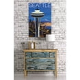 thumbnail image 2 of Seattle, Washington, Space Needle Aerial View (24x36 Giclee Gallery Art Print, Vivid Textured Wall Decor), 2 of 3