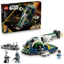 LEGO Star Wars: Attack of the Clones Jango Fett's Starship Building Toy - Pretend Play Set for Boys & Girls, Ages 9  - Collectible Model Kit & Kids Room Decor - Gift for Birthdays - 75433