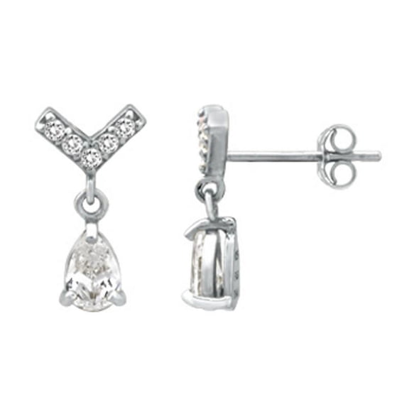 Sterling Silver CZ Earrings