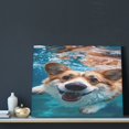 thumbnail image 3 of Naloa Sea Swimming Corgi Print Canvas Bathroom Wall Art,Bathroom Wall Art Decoration, Canvas Poster Prints,Decorative Paintings for Living Room, Bathroom, Kids Room, 3 of 6