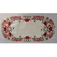 thumbnail image 2 of Doily Boutique Placemat or Doily with Red Poppy Flowers on Antique White Fabric Size 27 x 13 inches, 2 of 4