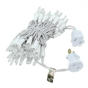 Novelty Lights Clear 50 Light Incandescent Mini Christmas String Lights White Wire 11 Feet